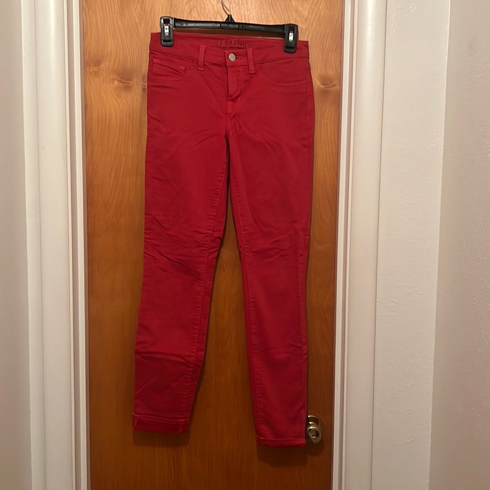 J Brand Skinny Leg jeans. Waist 25. Blood Orange. Stretchy.